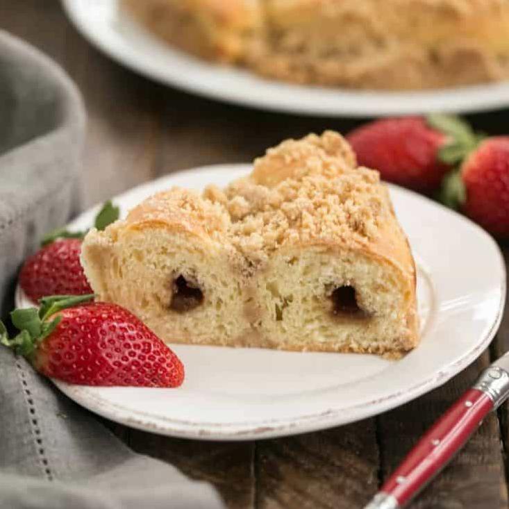  A generous amount of streusel and brown sugar make this coffee cake simply irresistible.