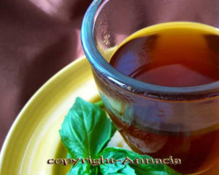  A warm mug of honey basil tea is a hug in a cup.