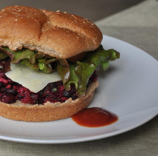  Dive into a mouth-watering veggie patty that's jam-packed with flavor.