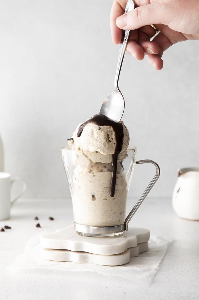  Indulge in a coffee lover's dream with this decadent ice cream.