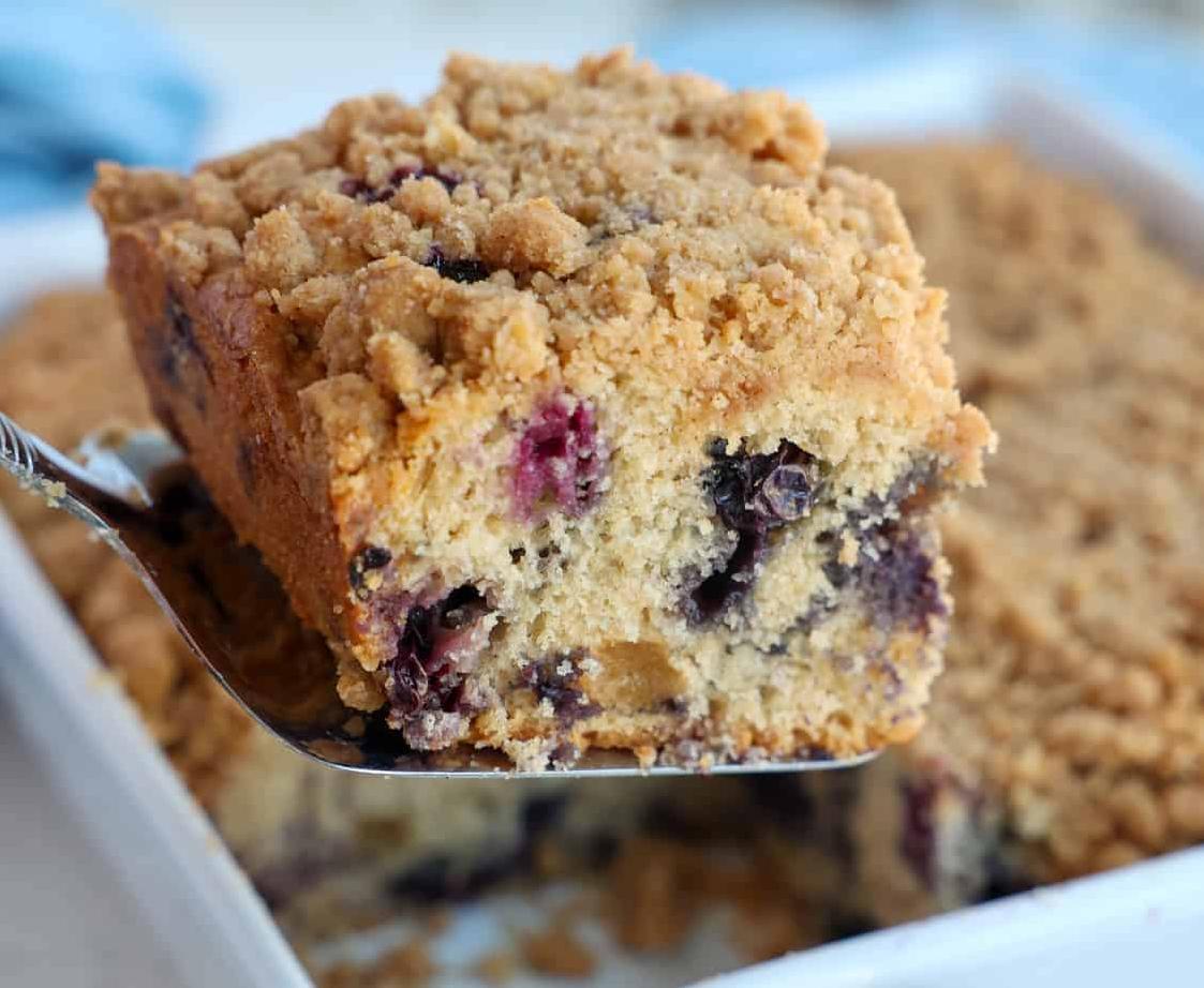  Indulge in this old-fashioned blueberry buckle that tastes like a warm hug from grandma.