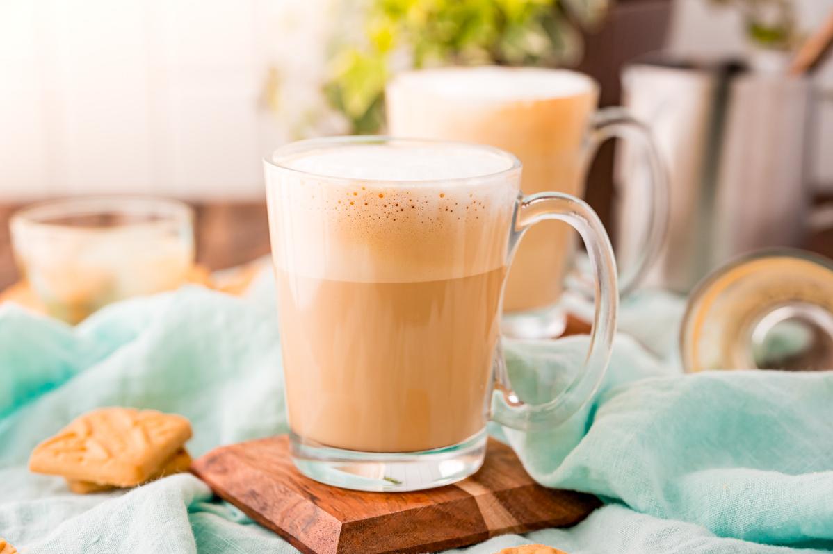  Savor the rich taste of Hungarian hazelnut in this creamy latte