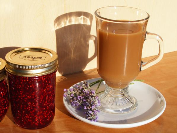  Steamy lavender goodness in a cup!