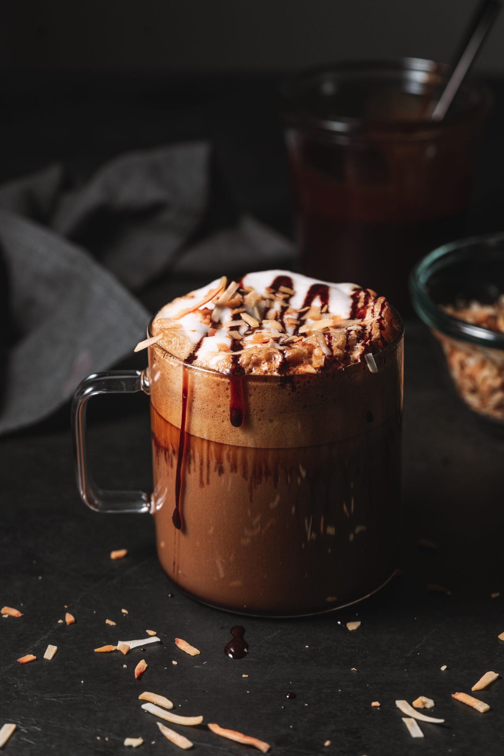  Why settle for plain coffee when you can have a delicious mocha latte at home?